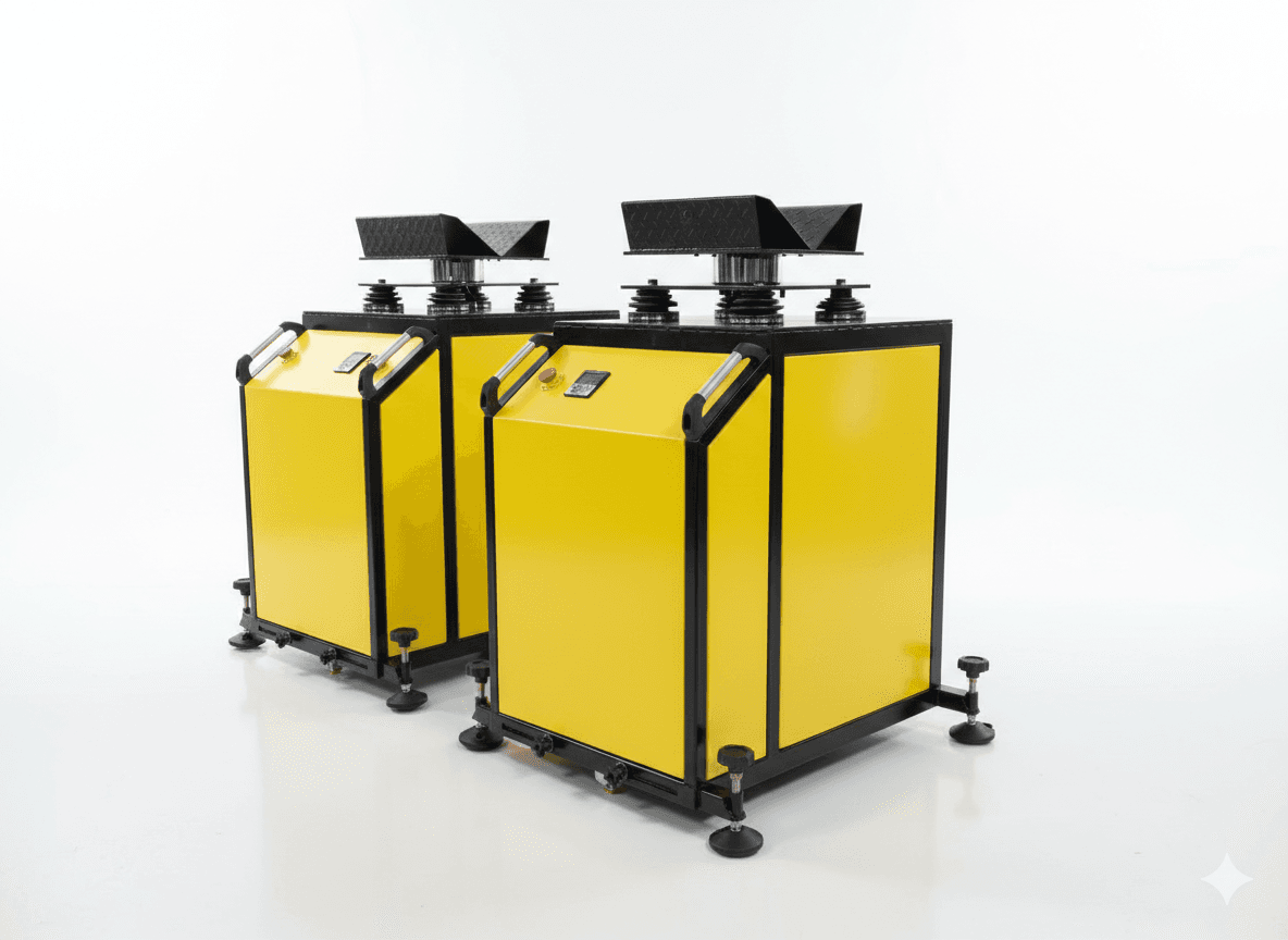 Two VibroPro lift-bay active units on a white background