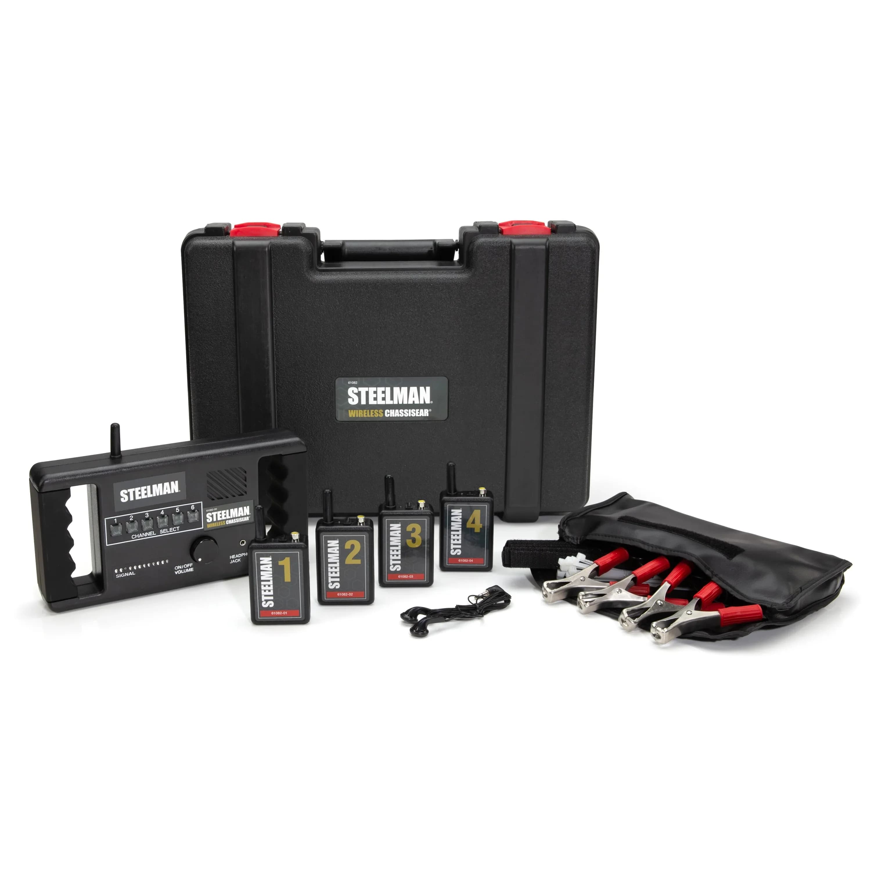STEELMAN Wireless ChassisEAR 61082 — приёмник, 4 передатчика, зажимы и жёсткий кейс